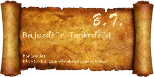 Bajczár Tankréd névjegykártya